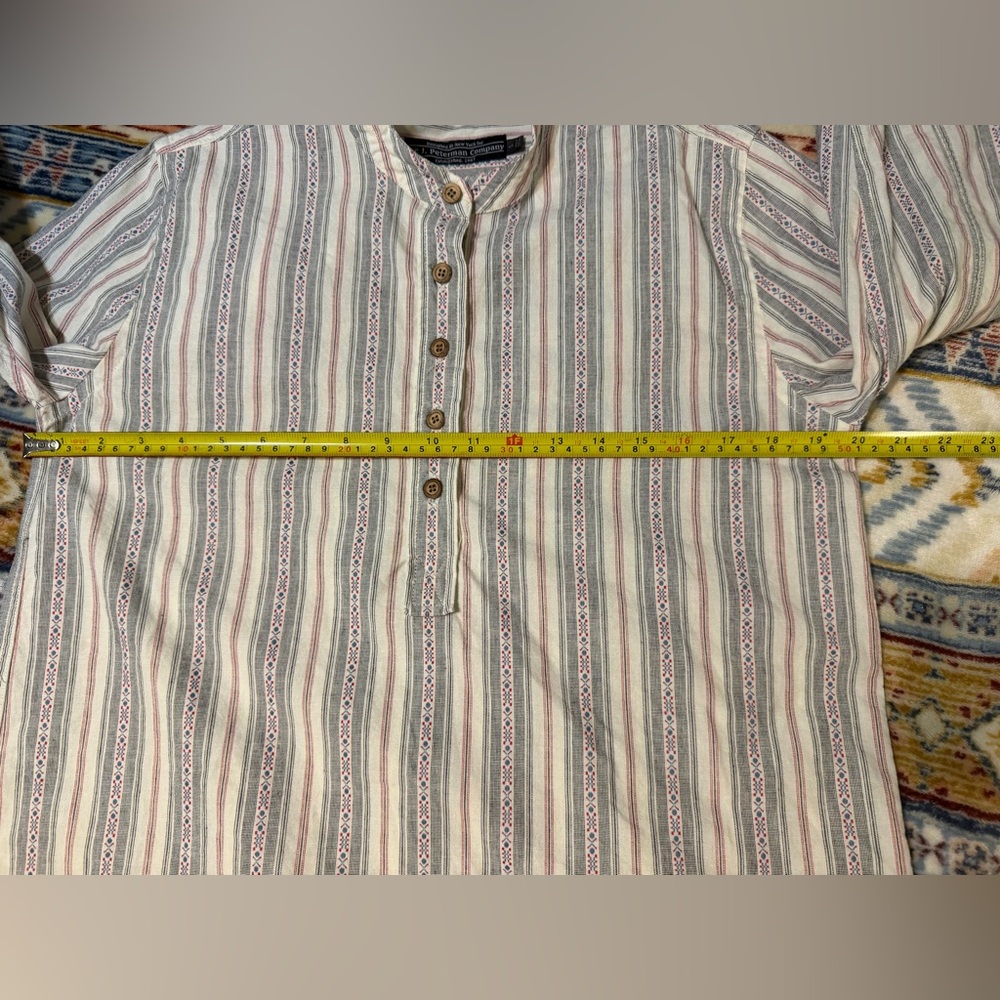 J. Peterman Multicolor Striped Button Down Shirt - image 4